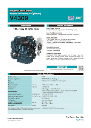Motorok Kubota V4309