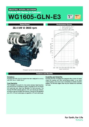 Motorok Kubota WG1605-GLN-E3