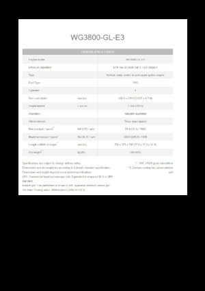 Motorok Kubota WG3800-GL-E3