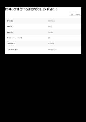 Korókanalak Caterpillar 1800 MM