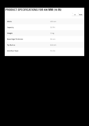 Korókanalak Caterpillar 400 MM