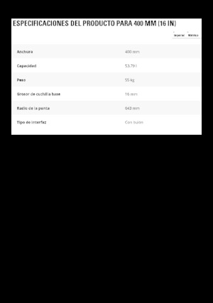 Korókanalak Caterpillar 400 MM