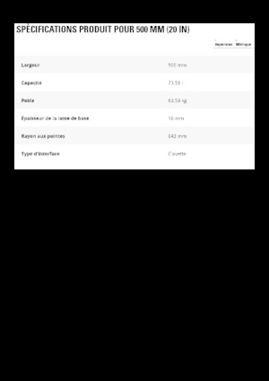 Korókanalak Caterpillar 500 MM