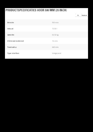 Korókanalak Caterpillar 500 MM