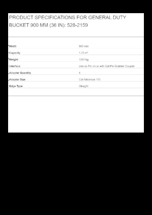 Korókanalak Caterpillar 900 MM