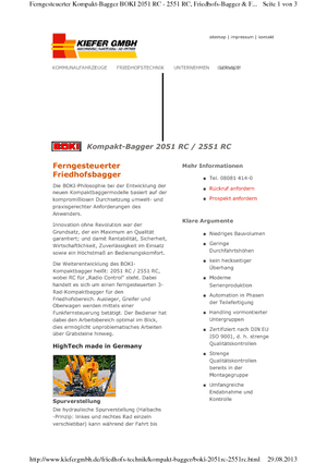 Kegyeleti kotrógépek Reform Werke Boki 2551 RC