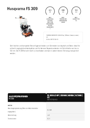 Burkolatvágók Husqvarna FS 309