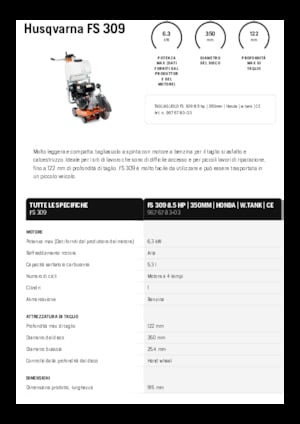Burkolatvágók Husqvarna FS 309