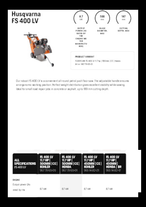 Burkolatvágók Husqvarna FS 400 LV