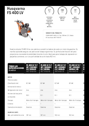 Burkolatvágók Husqvarna FS 400 LV