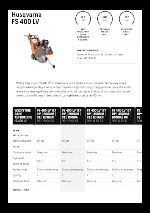 Burkolatvágók Husqvarna FS 400 LV