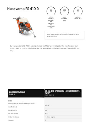 Burkolatvágók Husqvarna FS 410 D
