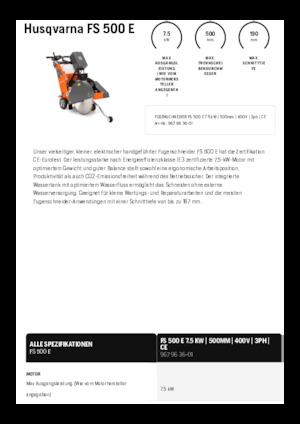 Burkolatvágók Husqvarna FS 500 E