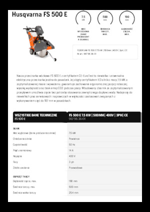 Burkolatvágók Husqvarna FS 500 E