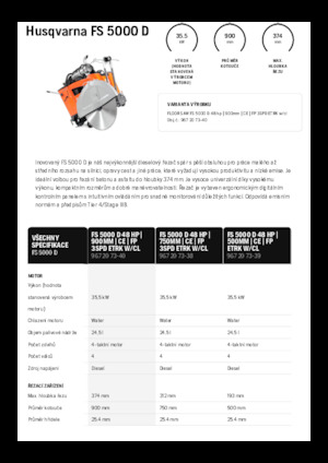 Burkolatvágók Husqvarna FS 5000 D