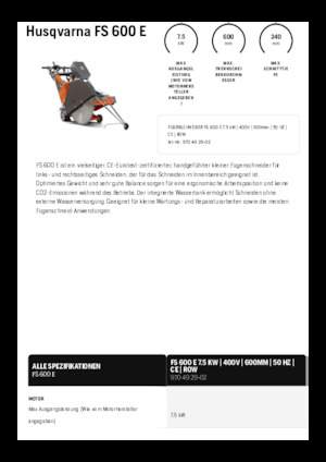 Burkolatvágók Husqvarna FS 600 E