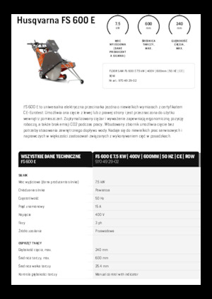 Burkolatvágók Husqvarna FS 600 E