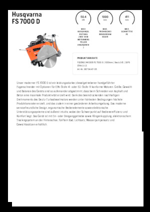 Burkolatvágók Husqvarna FS 7000 D