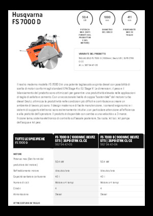 Burkolatvágók Husqvarna FS 7000 D