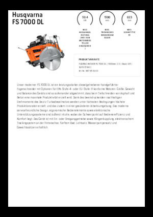Burkolatvágók Husqvarna FS 7000 DL