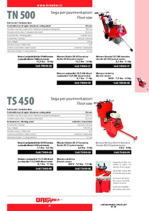Burkolatvágók Breaker TS 450-0 E
