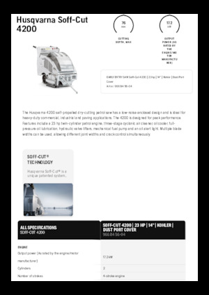 Burkolatvágók Husqvarna Soff-Cut® 4200