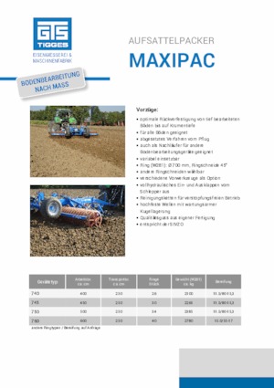 Elmunkálók Tigges MaxiPac 740