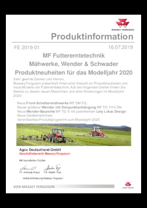 Elölre szerelhető kaszák - tárcsa és cond. Massey Ferguson DM316 FQ-KC