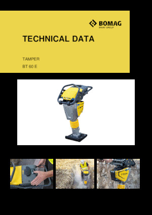 Benzines és dízel dönglők Bomag BT 60 E