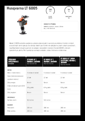 Benzines és dízel dönglők Husqvarna LT 6005