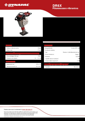 Benzines és dízel dönglők Dynapac DR6X 