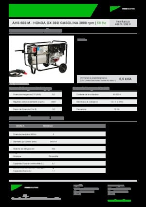 Benzines generátorok INMESOL AHS 650-M