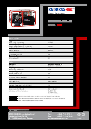 Benzines generátorok Endress ESE 1006 DBS-GT 