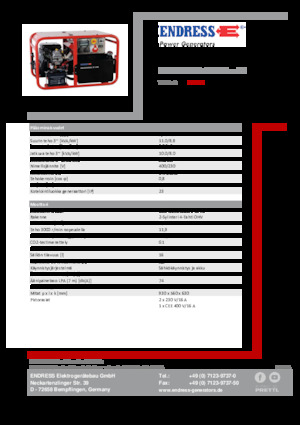 Benzines generátorok Endress ESE 1006 DBS-GT ES 