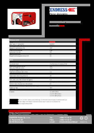 Benzines generátorok Endress ESE 1006 HG-GT ES ISO Duplex