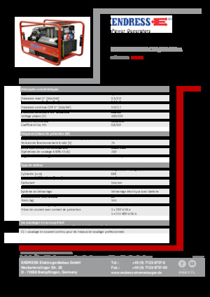 Benzines generátorok Endress ESE 1006 SDHS-DC ES / 30-300 A