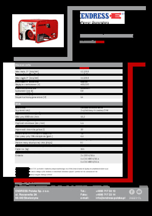 Benzines generátorok Endress ESE 1306 DHG-GT ES ISO Duplex