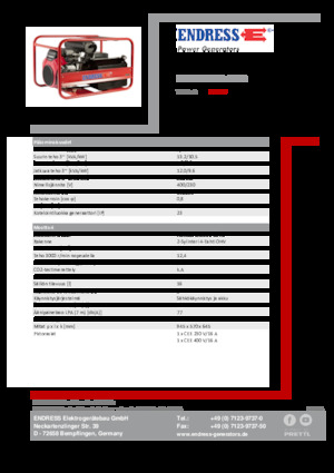Benzines generátorok Endress ESE 1306 DHS-GT ES 