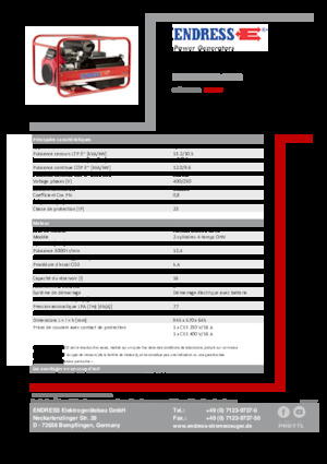 Benzines generátorok Endress ESE 1306 DHS-GT ES 