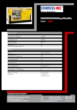 Benzines generátorok Endress ESE 1308 DBG ES DIN Super Silent Plus