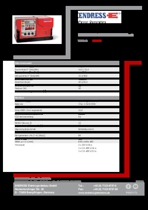 Benzines generátorok Endress ESE 1308 DBG ES ISO Duplex Silent