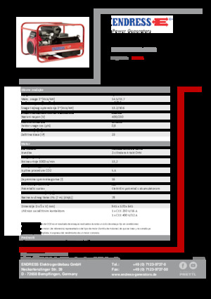Benzines generátorok Endress ESE 1506 DHS-GT ES 