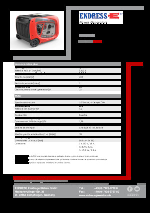 Benzines generátorok Endress ESE 3000i