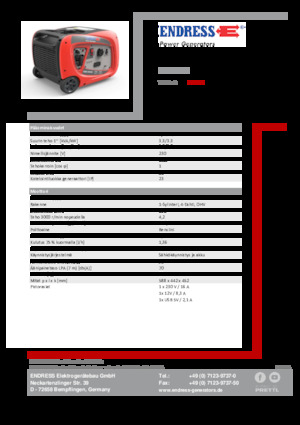 Benzines generátorok Endress ESE 3000i