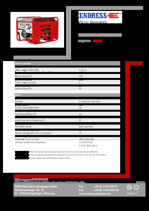 Benzines generátorok Endress ESE 406 HG-GT ISO Duplex