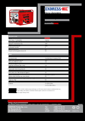 Benzines generátorok Endress ESE 406 HG-GT ISO Duplex