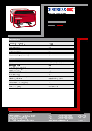 Benzines generátorok Endress ESE 406 HS-GT ES
