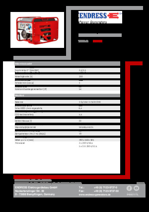 Benzines generátorok Endress ESE 506 HG-GT ISO Duplex