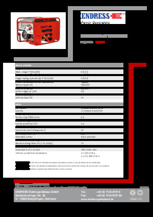 Benzines generátorok Endress ESE 606 DHG-GT ISO Duplex