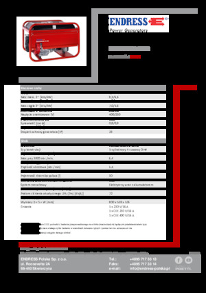 Benzines generátorok Endress ESE 606 DHS-GT ES